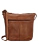 HIDE & STITCHES Leder-Umhängetasche in Hellbraun - (B)29 x (H)24 x (T)10 cm