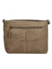 HIDE & STITCHES Leder-Umhängetasche in Taupe - (B)26 x (H)20 x (T)5 cm