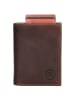 HIDE & STITCHES Leder-Geldbörse in Braun - (B)18 x (H)11 x (T)5 cm