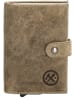 HIDE & STITCHES Leren portemonnee "Idaho" taupe - (B)10 x (H)8 x (D)1,5 cm