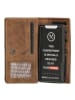 HIDE & STITCHES Leren portemonnee lichtbruin - (B)15,3 x (H)9 x (D)3 cm