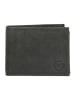 HIDE & STITCHES Leder-Geldbörse in Schwarz - (B)12 x (H)9,5 x (T)2 cm