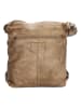 HIDE & STITCHES Leder-Rucksack in Taupe - (B)32 x (H)33 x (T)5 cm