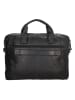 HIDE & STITCHES Leren businesstas zwart - (B)42 x (H)33 x (D)6 cm