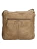 HIDE & STITCHES Leder-Umhängetasche in Beige - (B)27 x (H)27 x (T)8 cm