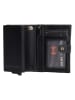 HIDE & STITCHES Leder-Geldbörse in Schwarz  - (B)7 x (H)10 x (T)1,5 cm