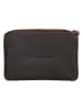 HIDE & STITCHES Leren sleuteletui donkerbruin - (B)11 x (H)8 x (D)0,5 cm