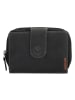 HIDE & STITCHES Leder-Geldbörse in Schwarz - (B)12,5 x (H)9 x (T)3,5 cm