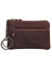 HIDE & STITCHES Skórzane etui w kolorze brązowym na klucze - 12 x 8 x 1 cm