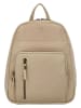 HIDE & STITCHES Leder-Rucksack in Beige - (B)23,5 x (H)28,5 x (T)8,5 cm