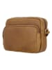 HIDE & STITCHES Leder-Umhängetasche in Hellbraun - (B)20 x (H)17 x (T)5 cm