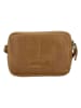 HIDE & STITCHES Leder-Umhängetasche in Hellbraun - (B)20 x (H)17 x (T)5 cm