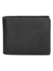 HIDE & STITCHES Leder-Geldbörse in Schwarz - (B)8,5 x (H)10 x (T)1,5 cm