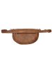 HIDE & STITCHES Leder-Gürteltasche in Cognac - (B)22,5 x (H)14 x (T)5,5 cm