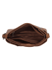 HIDE & STITCHES Leder-Umhängetasche in Cognac - (B)21,5 x (H)14 x (T)6,5 cm