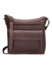 HIDE & STITCHES Leder-Umhängetasche in Braun - (B)24 x (H)25 x (T)10 cm