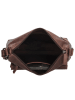 HIDE & STITCHES Leder-Umhängetasche in Braun - (B)24 x (H)25 x (T)10 cm