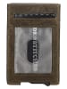 HIDE & STITCHES Leder-Kartenetui "Idaho" in Khaki - (B)7 x (H)10 x (T)1 cm
