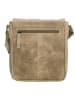 HIDE & STITCHES Leren schoudertas taupe - (B)21 x (H)22 x (D)6,5 cm