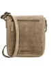HIDE & STITCHES Leder-Umhängetasche in Taupe - (B)21 x (H)22 x (T)6,5 cm