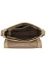 HIDE & STITCHES Leder-Umhängetasche in Taupe - (B)21 x (H)22 x (T)6,5 cm