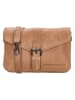 HIDE & STITCHES Leren schoudertas "Porto" camel - (B)19 x (H)11,5 x (D)5 cm