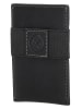 HIDE & STITCHES Leren kaartetui "Japura" zwart - (B)7 x (H)9,5 x (D)0,5 cm