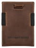 HIDE & STITCHES Leder-Kartenetui "Japura" in Braun - (B)7 x (H)9,5 x (T)0,5 cm