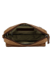 HIDE & STITCHES Leder-Umhängetasche in Hellbraun - (B)21 x (H)14 x (T)4 cm