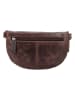 HIDE & STITCHES Leder-Brustbeutel in Braun - (B)24 x (H)13 x (T)8 cm