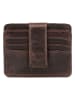 HIDE & STITCHES Leder-Kartenetui "Next Navajo" in Dunkelbraun - (B)10 x (H)8,5 x (T)1 cm
