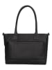 HIDE & STITCHES Leder-Schultertasche "Japura" in Schwarz - (B)31 x (H)24 x (T)8 cm