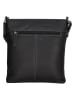 HIDE & STITCHES Leder-Umhängetasche "Japura" in Schwarz - (B)22 x (H)27 x (T)2 cm