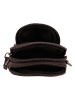HIDE & STITCHES Leder-Handytasche "Paint Rock" in Dunkelbraun - (B)10 x (H)17,5 x (T)4 cm