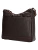 HIDE & STITCHES Leder-Umhängetasche "Japura" in Dunkelbraun - (B)31 x (H)21 x (T)9 cm