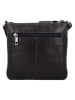 HIDE & STITCHES Leren schoudertas "Porto" zwart - (B)20 x (H)18 x (D)2 cm