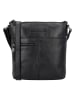 HIDE & STITCHES Leder-Umhängetasche in Schwarz - (B)23 x (H)23 x (T)4 cm
