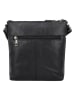 HIDE & STITCHES Leder-Umhängetasche in Schwarz - (B)23 x (H)23 x (T)4 cm