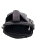 HIDE & STITCHES Leder-Handytasche "Porto" in Schwarz - (B)13 x (H)19 x (T)2 cm