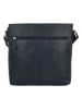 HIDE & STITCHES Leder-Umhängetasche in Dunkelblau - (B)26 x (H)26 x (T)8 cm