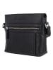 HIDE & STITCHES Leder-Umhängetasche in Schwarz - (B)21 x (H)18 x (T)5 cm
