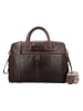 HIDE & STITCHES Leder-Weekender in Braun - (B)39 x (H)27 x (T)18 cm