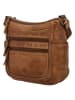 HIDE & STITCHES Leder-Umhängetasche in Hellbraun - (B)34 x (H)25 x (T)10 cm