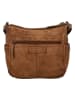 HIDE & STITCHES Leder-Umhängetasche in Hellbraun - (B)34 x (H)25 x (T)10 cm