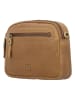 HIDE & STITCHES Leder-Umhängetasche in Hellbraun - (B)19 x (H)14 x (T)6 cm