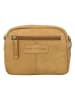 HIDE & STITCHES Leder-Umhängetasche in Hellbraun - (B)19 x (H)14 x (T)6 cm