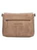 HIDE & STITCHES Leder-Umhängetasche in Beige - (B)24 x (H)17 x (T)7 cm