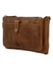 HIDE & STITCHES Leder-Umhängetasche in Hellbraun - (B)24 x (H)14 x (T)2 cm