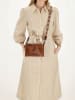 HIDE & STITCHES Leder-Umhängetasche in Hellbraun - (B)24 x (H)14 x (T)2 cm