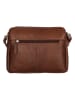 HIDE & STITCHES Leder-Umhängetasche in Braun - (B)20 x (H)26 x (T)8 cm